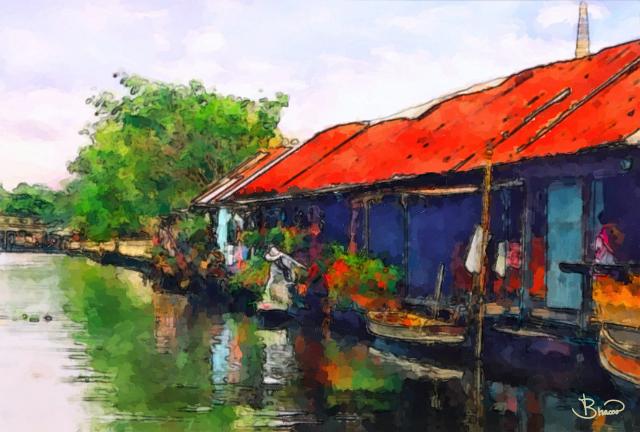 canalscene-1-c4-a2.tif - Lady on a Klong