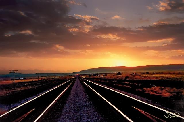 route66-3.tif - Tracks, Near Route 66, Kingman Az